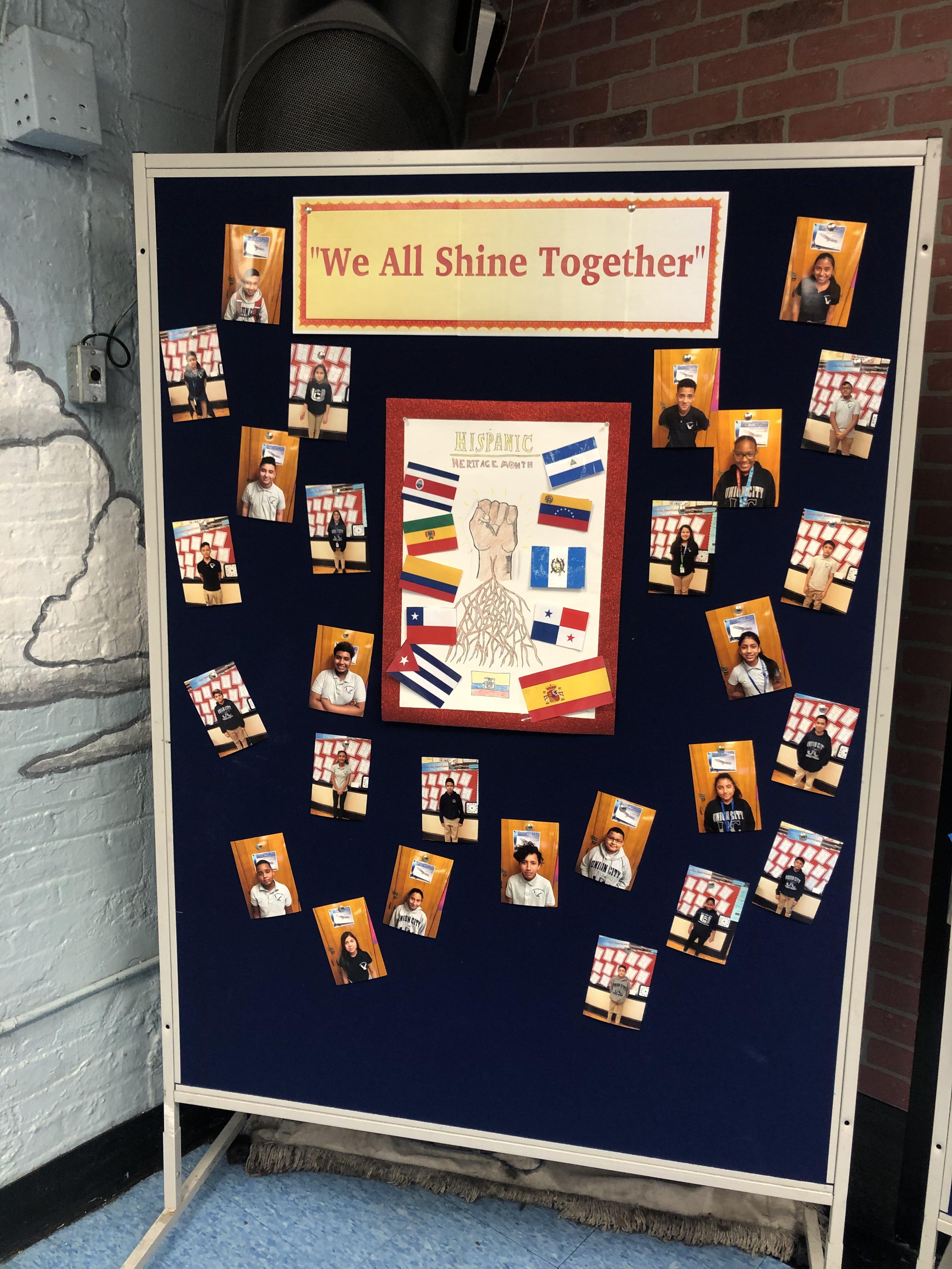 We all Shine Poster Display of the students