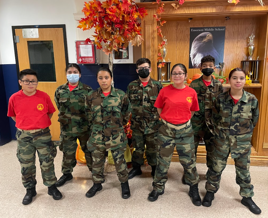 Young Marines at Emerson Middle School