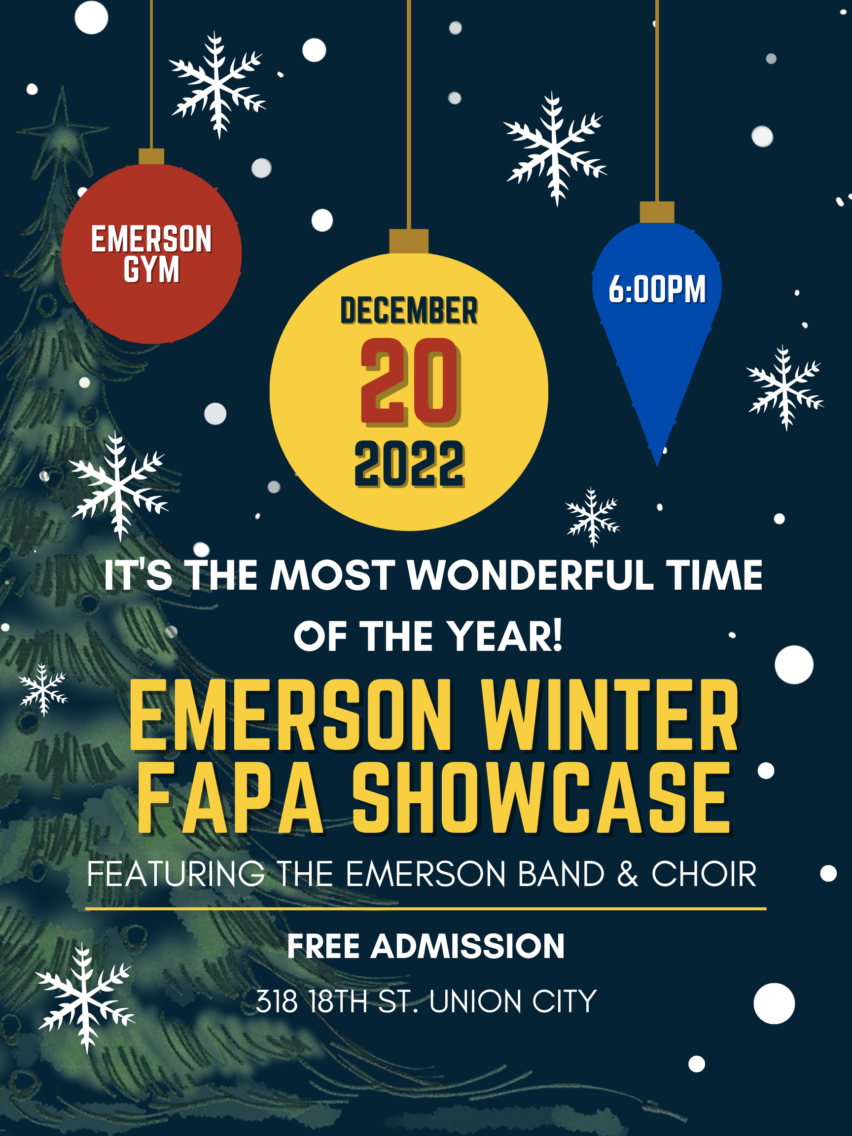 The Emerson Winter FAPA Showcase Notification