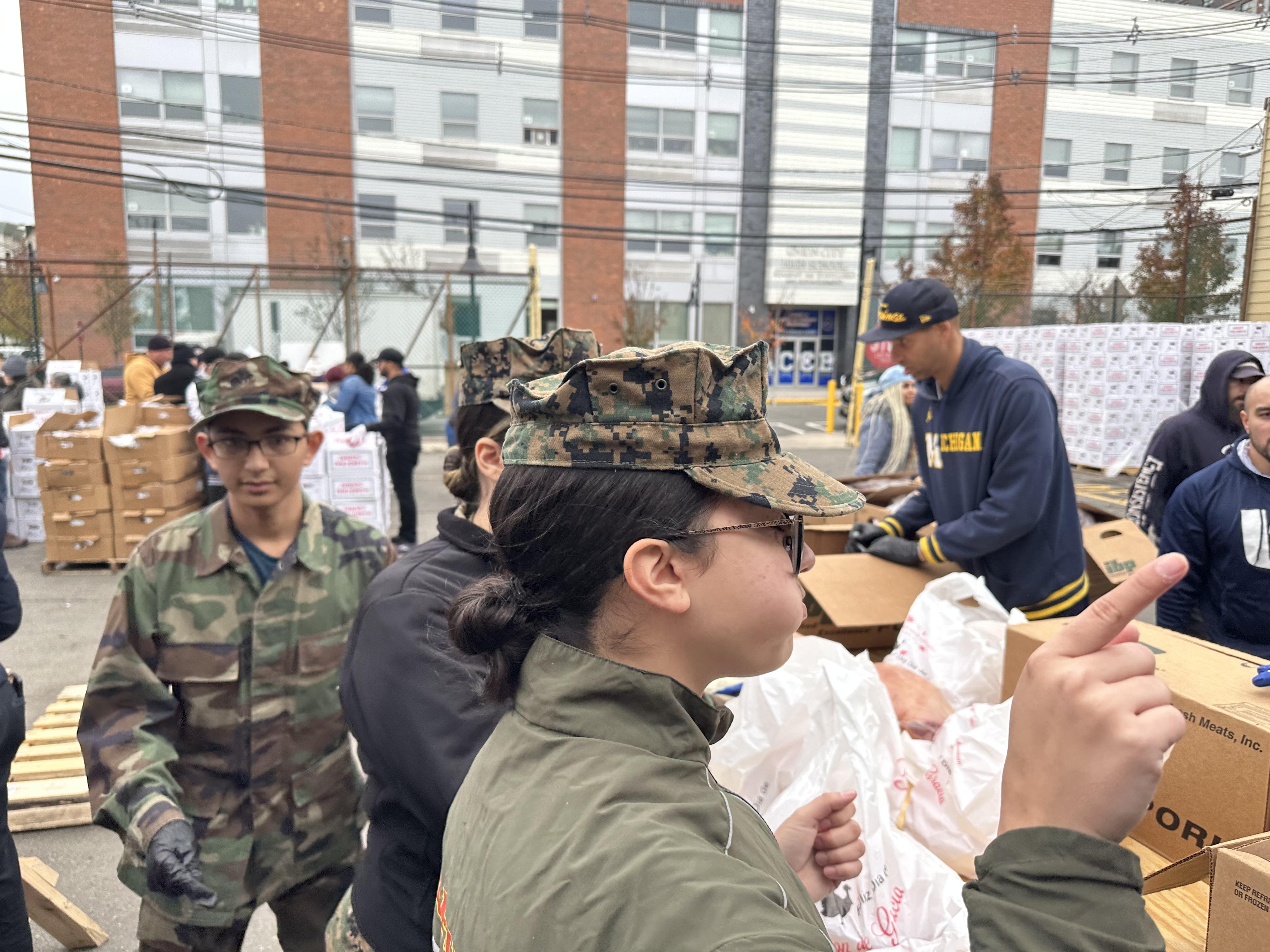 Emerson and Union Hill Young Marines Helping The Community During Thanksgiving